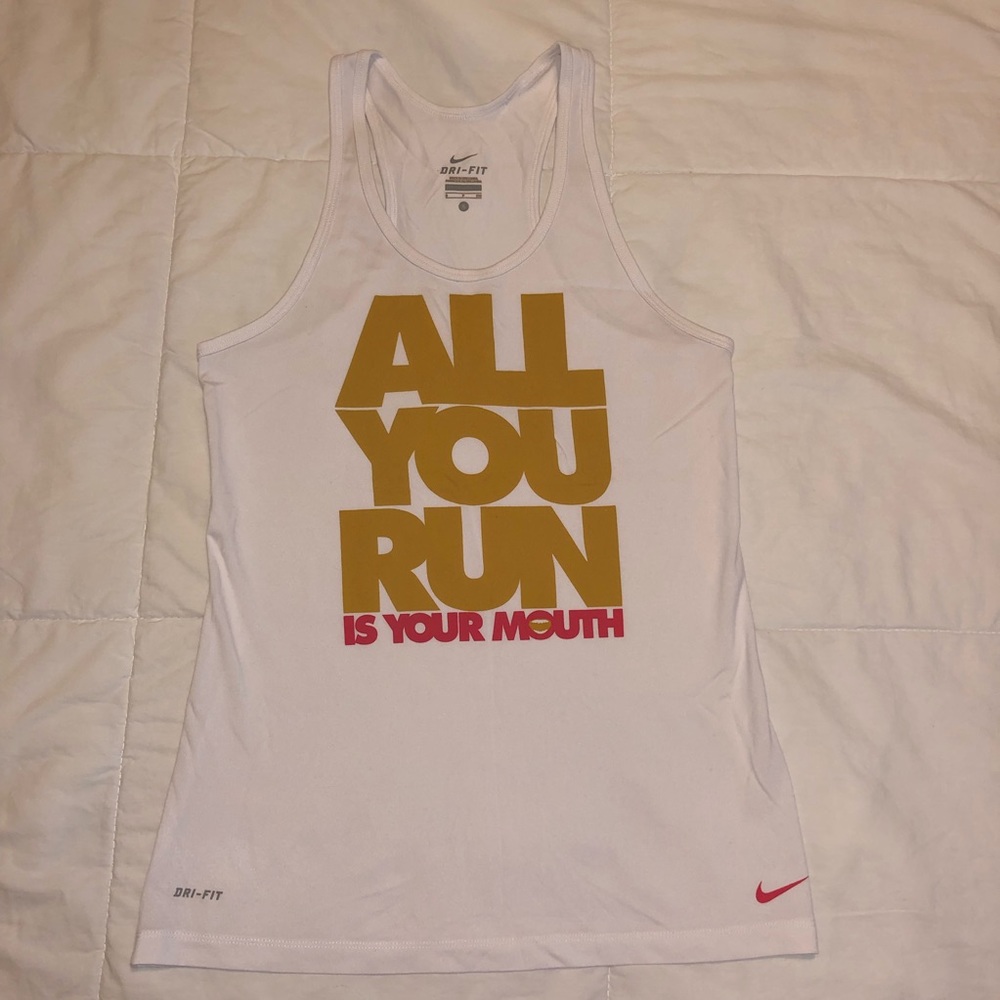 Nike dry fit white tank